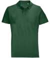 04502 Pulse SOL'S Unisex Pulse Twin Piqué Polo Shirt Bottle Green colour image